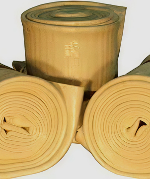 Yellowish rubber foam sheet rolls