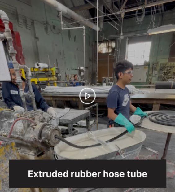 Extruded rubber hose tube